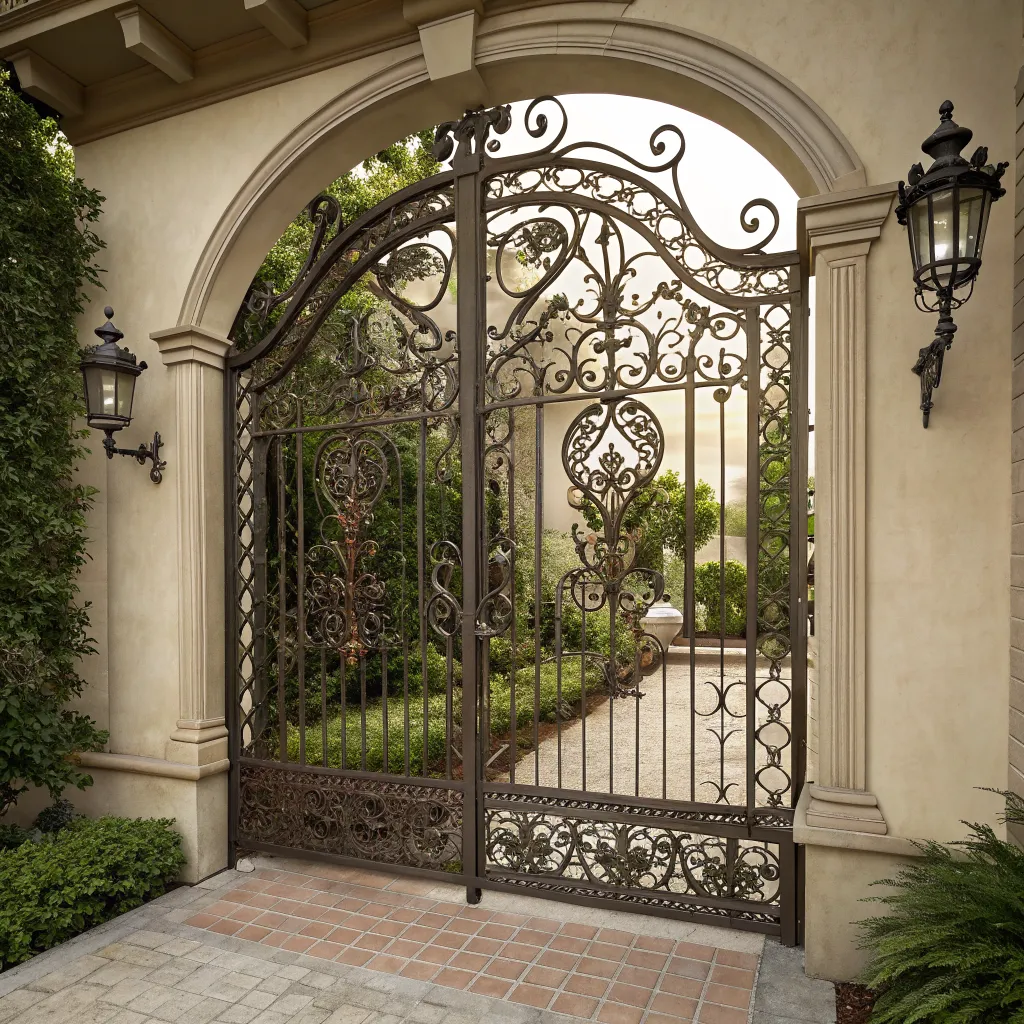Vintage gate detailing craftsmanship